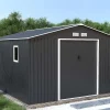 Abrigo De Jardim Archer Em Aco Galvanizado Cinzento - 12,99 M