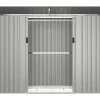 Abrigo De Jardim Em Aco Galvanizado Cinza 3,23 M - Folco