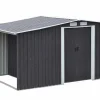 Abrigo De Jardim Em Aco Galvanizado Cinza 6 M - Lery