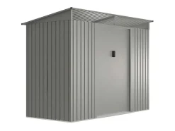 Abrigo De Jardim Em Aco Galvanizado Cinza 3,23 M - Folco