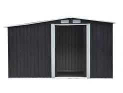 Abrigo De Jardim Em Aco Galvanizado Cinza 6 M - Lery