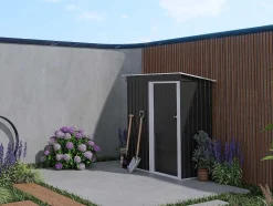 Abrigo De Jardim Em Aco Galvanizado Cinza 1,1 M - Biron