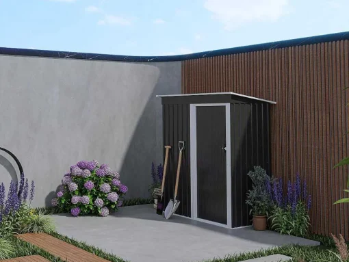 Abrigo De Jardim Em Aco Galvanizado Cinza 1,1 M - Biron