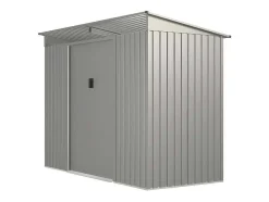 Abrigo De Jardim Em Aco Galvanizado Cinza 3,23 M - Folco