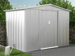 Abrigo De Jardim Em Aco Galvanizado Cinza De 4,91 M - Linus