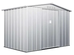 Abrigo De Jardim Em Aco Galvanizado Cinza De 4,91 M - Linus