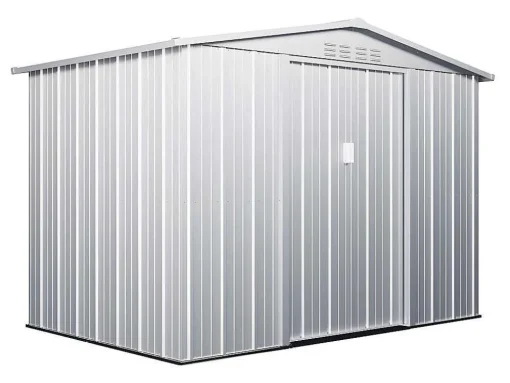 Abrigo De Jardim Em Aco Galvanizado Cinza De 4,91 M - Linus