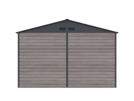 Abrigo De Jardim Metal Aco Galvanizado Efeito Madeira Cinza 13,12 M Adelmo