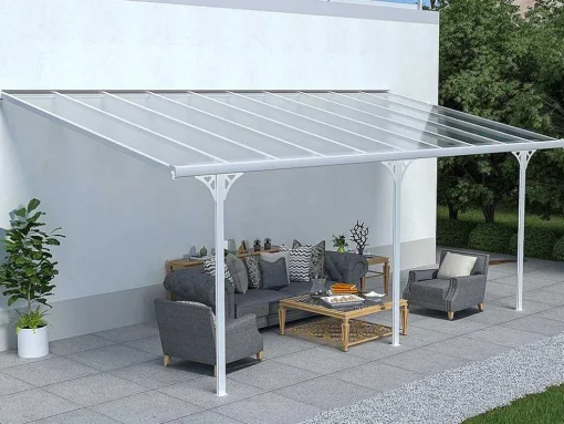 Abrigo Para Carro De Parede Em Aluminio 18,8 M Branco Alvaro