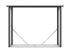Abrigo Para Lenha Em Aco Galvanizado Efeito Madeira 4,9 Esteres De 4,1 M3 Dimensoes C.242 X L.89 X A.190 Cm - Winwood