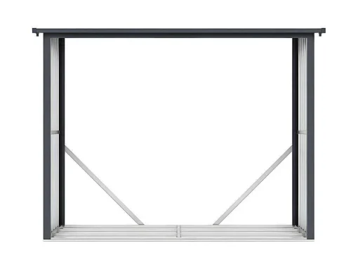 Abrigo Para Lenha Em Aco Galvanizado Efeito Madeira 4,9 Esteres De 4,1 M3 Dimensoes C.242 X L.89 X A.190 Cm - Winwood