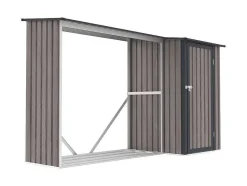 Abrigo Para Lenha Metal Com Arrumação Em Aco Galvanizado 3,49 M3, 2 Esteres, C282 X L109 X A168 Cm - Dorwood