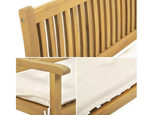 Acacia Bench Similan - Almofadas De Creme