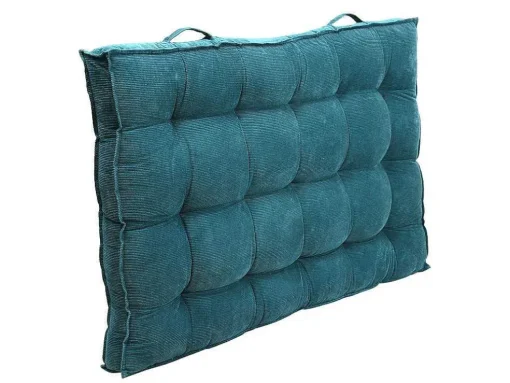 Almofada Para Paletes 120 X 80 X 10 Cm Veludo Canelado Azul - Baila