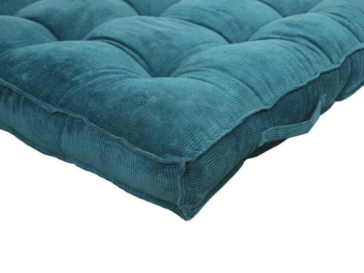 Almofada Para Paletes 120 X 80 X 10 Cm Veludo Canelado Azul - Baila