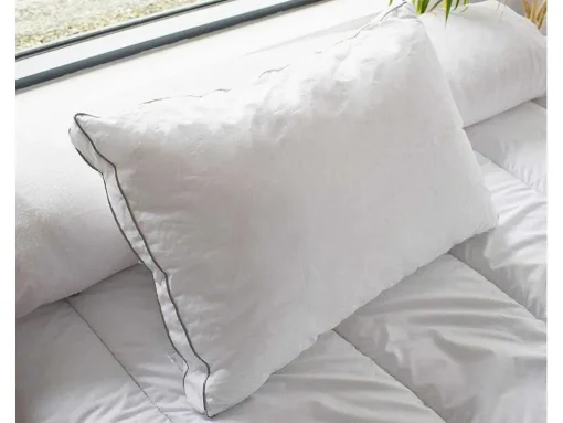 Almofada Sensacao Penas Em Percal De Algodao 91 Fios/Cm 50 X 70 Cm 700 G Branco - Auxence