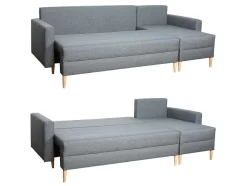 Antoni 3 Lugares Sofá-Cama De Canto Antoni Cinza