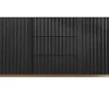 Aparador Com 2 Portas E 3 Gavetas Em Mdf E Aco, Preto E Dourado - Evilana