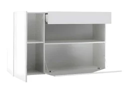 Aparador Com 2 Portas E 1 Gaveta Em Branco Lacado - Altair