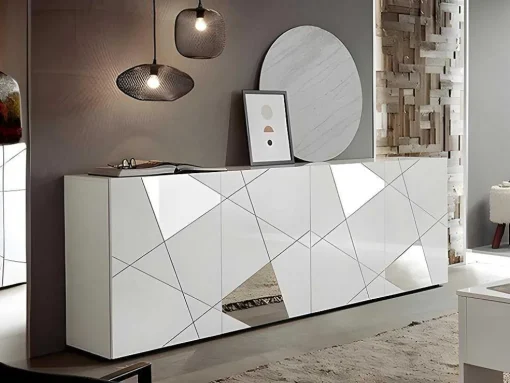 Aparador Com 4 Portas Lacado A Branco - Cantiano