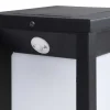Aplique De Exterior Com Painel Solar E Leds C15 X A30 Cm Metal Preto - Fozzano