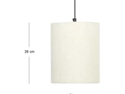 Aplique De Parede Escandinavo Madeira De Mangueira E Tecido D. 21 X A. 36 Cm Natural Claro E Bege - Paliana