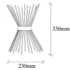 Aplique De Parede Filiforme Em Metal De A. 33 Cm Cor Dourado - Kirpi