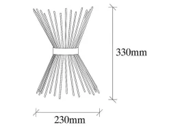Aplique De Parede Filiforme Em Metal De A. 33 Cm Cor Dourado - Kirpi