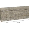 Arca De Arrumação Em Kubu De C130 X L45 X A44 Cm Cor Cinza Natural - Gao
