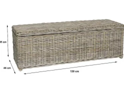 Arca De Arrumação Em Kubu De C130 X L45 X A44 Cm Cor Cinza Natural - Gao