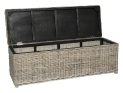 Arca De Arrumação Em Kubu De C130 X L45 X A44 Cm Cor Cinza Natural - Gao