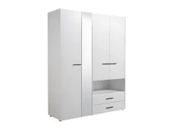 Armário Com 3 Portas, 2 Gavetas E Espelho C. 161 Cm Branco - Thelma