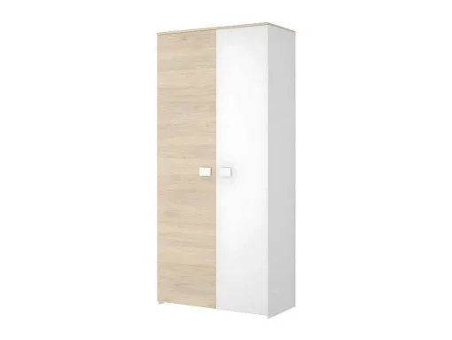 Armário Com 2 Portas Disponivel Em Carvalho E Branco - C95Cm - Sonia