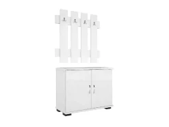 Armário De Entrada Morena, Branco, 72X35X129 Cm, Epikasa