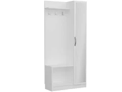 Armário De Entrada Orion, Branco, 80X32X173 Cm, Epikasa