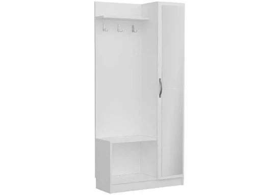 Armário De Entrada Orion, Branco, 80X32X173 Cm, Epikasa
