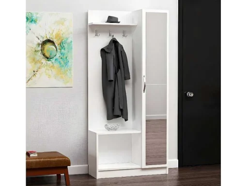 Armário De Entrada Orion, Branco, 80X32X173 Cm, Epikasa