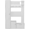 Armário De Entrada Seina, Branco, 125X35X184 Cm, Epikasa