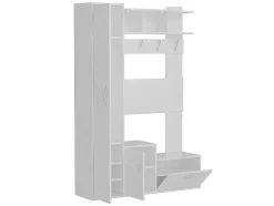 Armário De Entrada Seina, Branco, 125X35X184 Cm, Epikasa