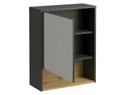 Armário De Parede De Casa De Banho Cor Antracite De 60 Cm - Yangra
