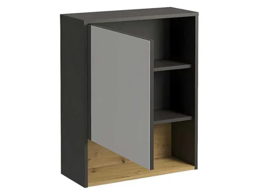 Armário De Parede De Casa De Banho Cor Antracite De 60 Cm - Yangra