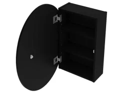 Armário De Parede Oval Com Espelho Preto - Ruri