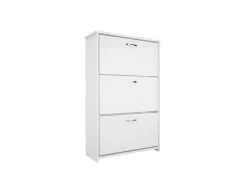 Armário De Sapatos Triplex, Branco, 72X25,5X112 Cm, Epikasa
