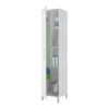 Armário Domestico 1 Porta 187X42X41 Pernas Branco