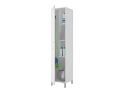 Armário Domestico 1 Porta 187X42X41 Pernas Branco