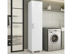 Armário Domestico 1 Porta 187X42X41 Pernas Branco