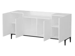 Armário Multiusos Annalisa, Branco, Preto, 160X42X75 Cm, Epikasa
