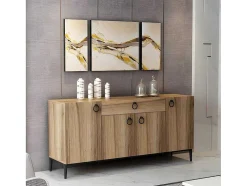 Armário Multiusos Moon, Noz, 160X42X75 Cm, Epikasa