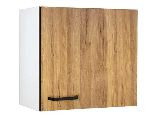 Armários De Cozinha, 1 Móvel Baixo E 1 Móvel Alto, 2 Gavetas E 1 Porta Cor Natural E Preto - Trattoria