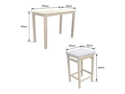 Aruba Mesa De Pe De 4 Lugares Em Acacia - Almofadas De Areia
